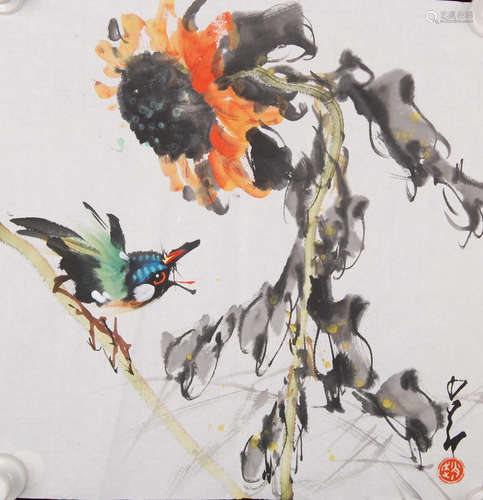 A Chinese Flower&bird Painting, Zhao Shao'ang Mark