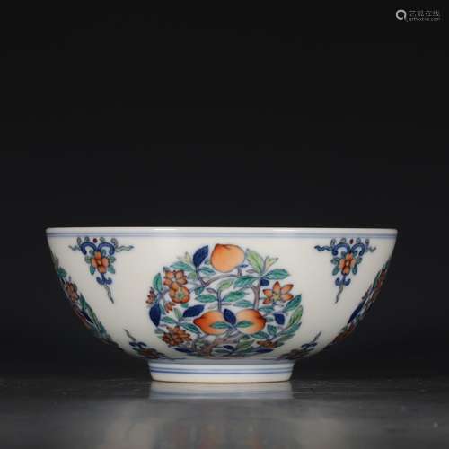 A Chinese Doucai Floral Porcelain Bowl