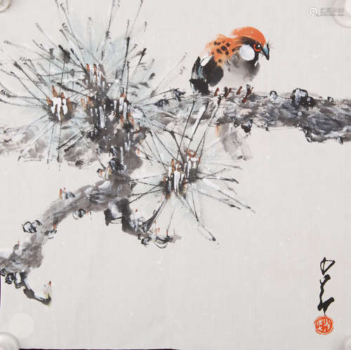 A Chinese Bamboo&bird Painting, Zhao Shao'ang Mark