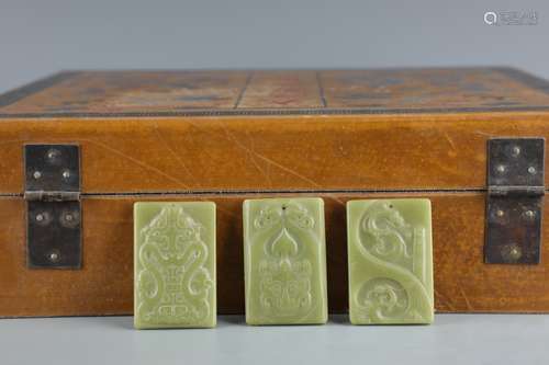 A Chinese Luminous Jade with Box