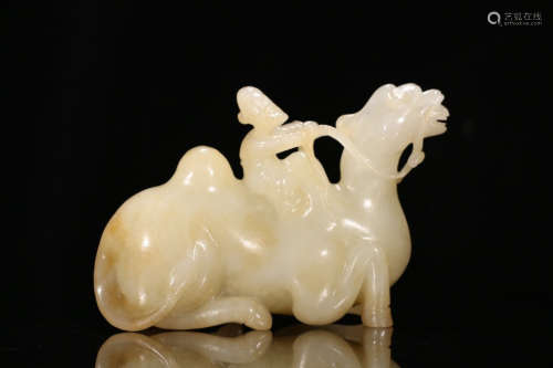 A Chinese Carved Hetian Jade Ornament