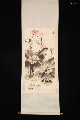 A Chinese Flower Painting, Wang Xuetao Mark