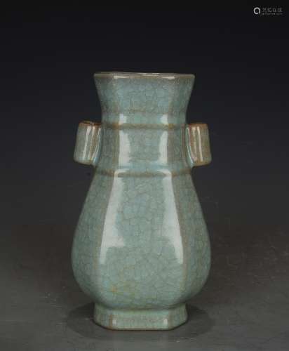A Chinese Ru Kiln Azure Glaze Porcelain Zun