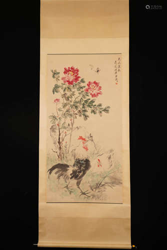 A Chinese Flowers Painting, Wang Xuetao Mark