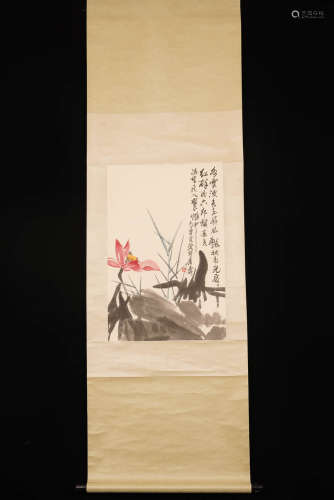 A Chinese Flower&bird Painting, Pan Tianshou Mark