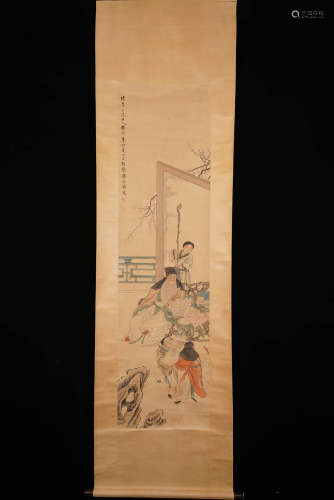 A Chinese Figure Painting, Pan Zhenyong Mark