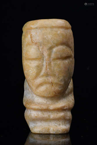 A Chinese Carve Jade Apollo Statue