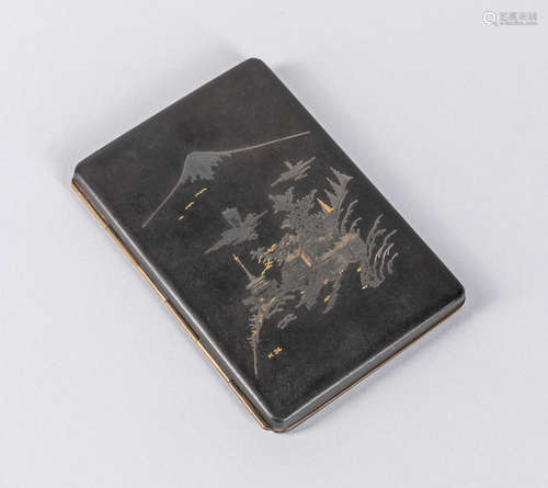 Japanese Taisho 24 K Gold & Silver Cigarette Case