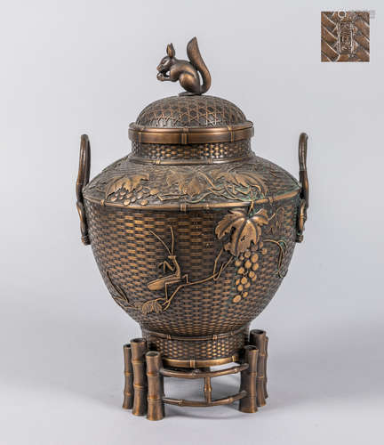 Japanese Old Bronze Vase