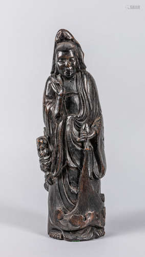 1900-40 Chinese Old Carved Bamboo Figure