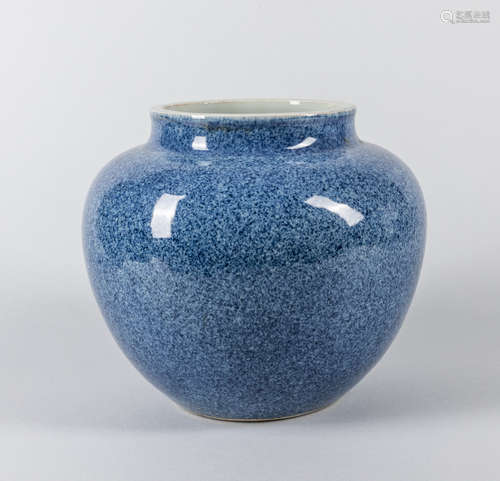 Chinese Blue Glazed Porcelain Jar