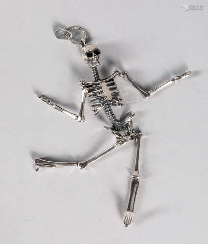 Art Decorative 925 Sterling Silver Pendant Skeleton