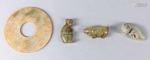 Chinese Old Carved Jade Toggles