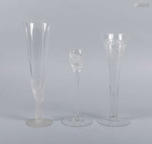 Group Of France Crystal Tall Vases