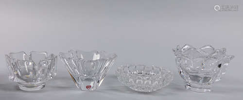 Set Of Orrefors Orion Sweden Crystal Bowls