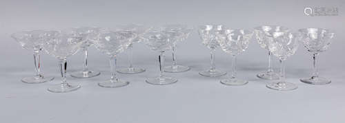 Collection of French Vintage Crystal Cups