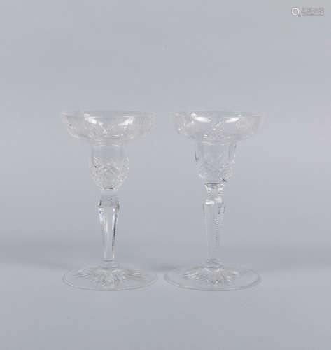 Pair Of Vintage Waterford  Crystal Candle Sticks