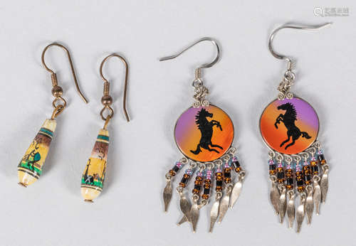 Set Of  Art Southwestern Earrings