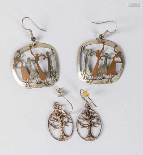 Set of Art Sterling Earrings