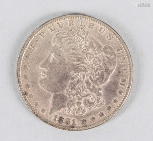 Antique 1881S US Morgan Silver Dollar Coins