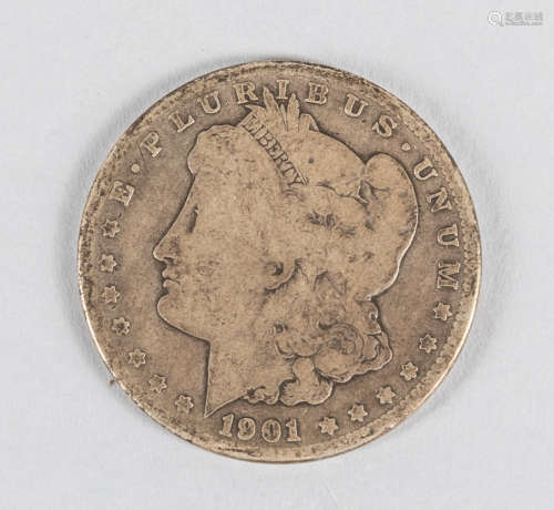 Antique 1901S US Morgan Silver Dollar Coins