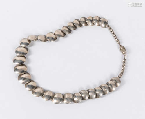 Art Deco Taxco Sterling Beads Necklace