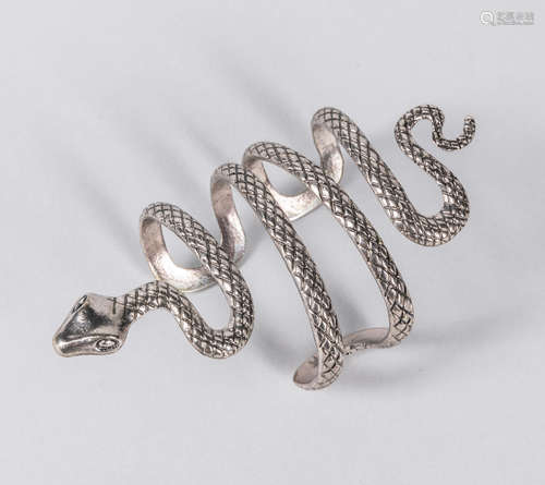 Decorative Pewter Snake Arm Cuff