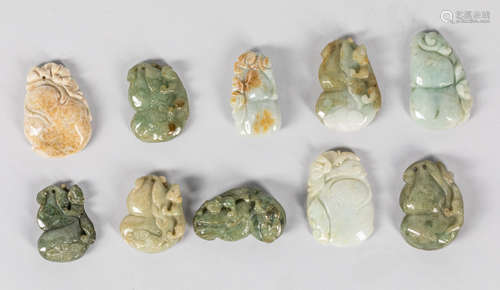 Group Of Chinese Carved Jade