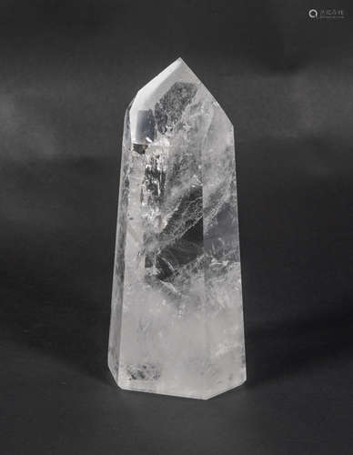 Large Carved Art Rock Crystal Desk Figure