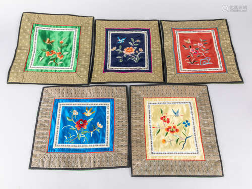 Group of Chinese Old Export Silk Embroidered Panel