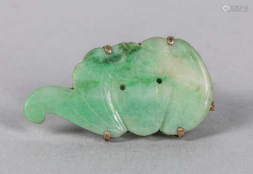 Chinese Antique Export Jadeite Brooch Pin