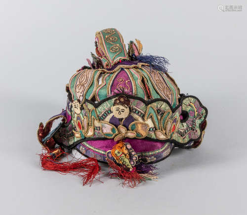 Collectible Chinese Old Embroidered Cap