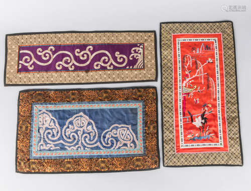 Group of Chinese Silk Embroidered Panel