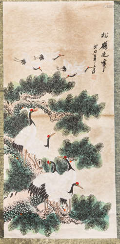 Chinese Old Painting Cranes