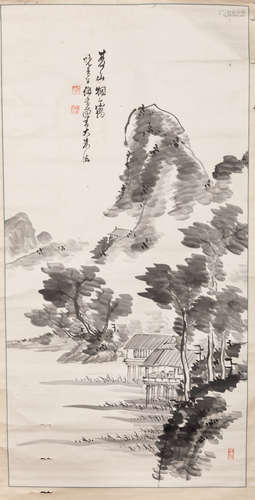 Chinese Old Painting Mountain