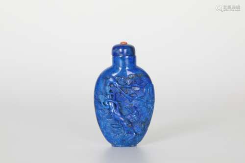 19TH Lapis lazuli, snuff bottle