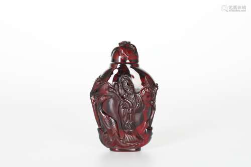 18TH Amber snuff bottle