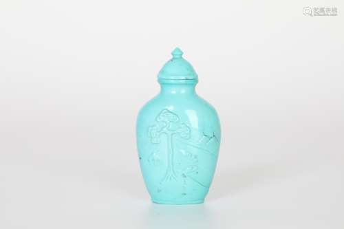 19TH Turquoise snuff bottle