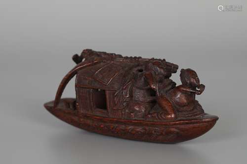 MING Bamboo carving ship