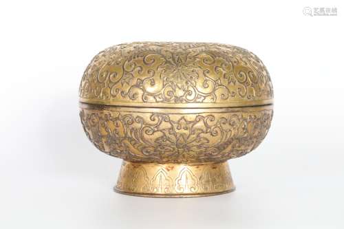 QIANLONG Copper gilt box