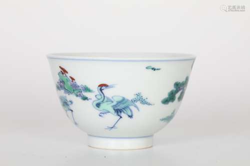 Kangxi douucai figure bowl