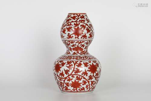 Jiajing,alum red gourd bottle