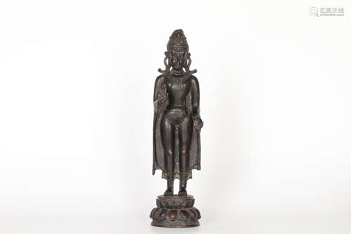 13TH-14TH Bronze, standing statue of Sakyamuni