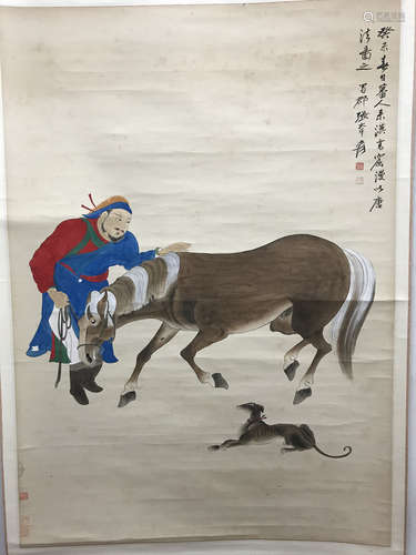 Zhang Daqian, man and horse