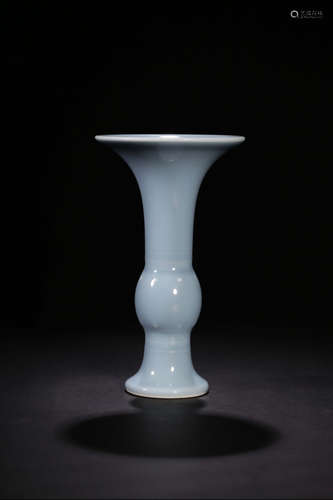 KANGXI MARK, CHINESE SKY-BLUE GLAZED VASE