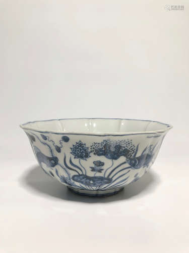 CHINESE BLUE & WHITE BOWL