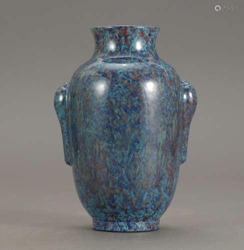 QIANLONG MARK, CHINESE LUJUN KILN VASE