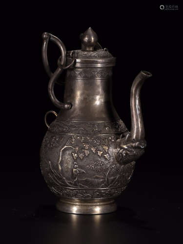 CHINESE SILVER POT