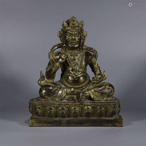 CHINESE GILT BRONZE BUDDHA