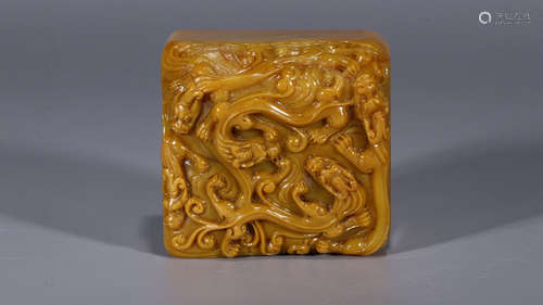 QIANLONG MARK, CHINESE SOAPSTONE SEAL